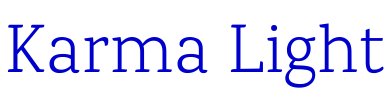 Karma Light шрифт
